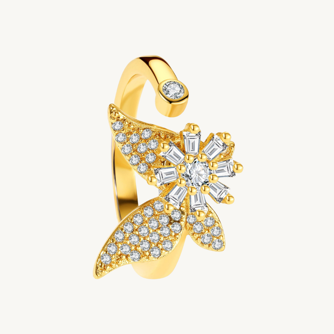 Butterfly Spinner Clam Ring
