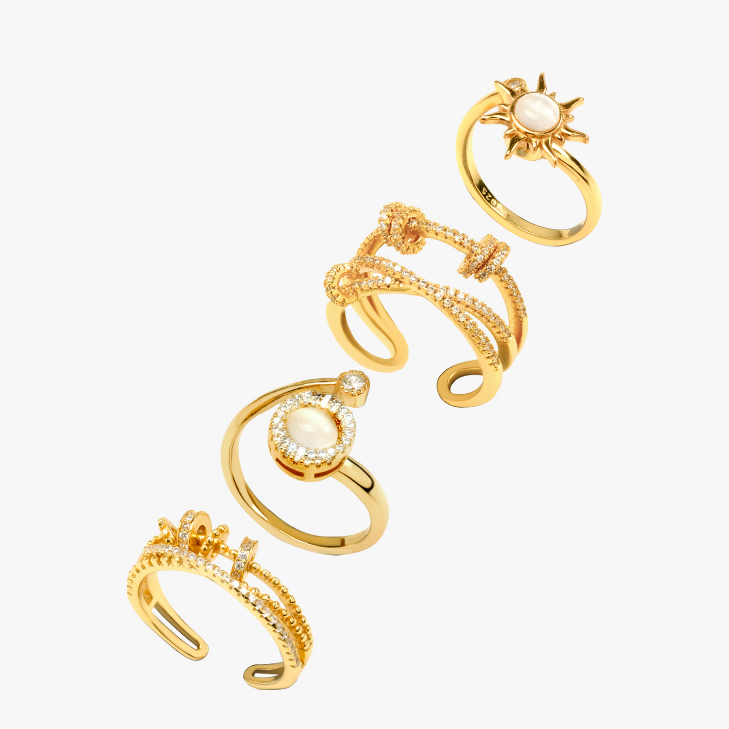 Tranquil Glow Clam Ring Bundle